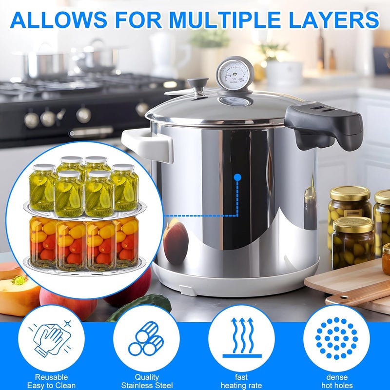 Cuxeedi 2 Pcs Pressure Canner Rack, 11-inch Pressure Cooker Rack, Stainless Steel Premium Canner Rack for Pressure Canner - Compatible with P-resto, All-American and More - Image 3